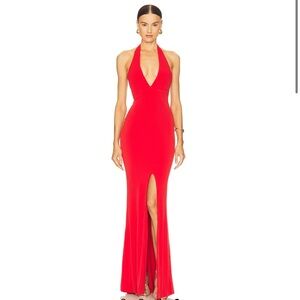 Nookie Red Halter Gown